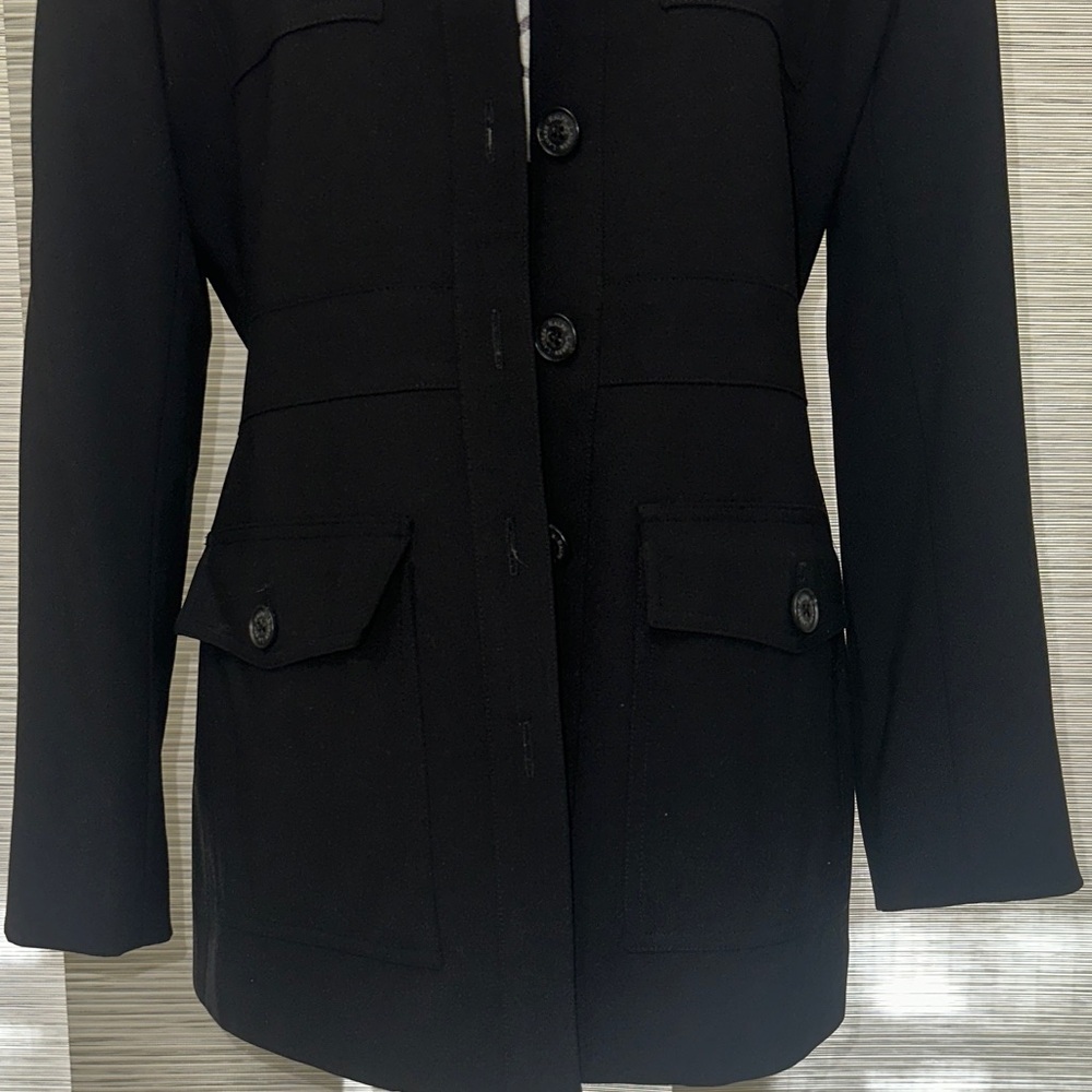 Lauren Ralph Lauren Women's Black Utility Jacket/Blazer Sz. 6P - Picture 5 of 10